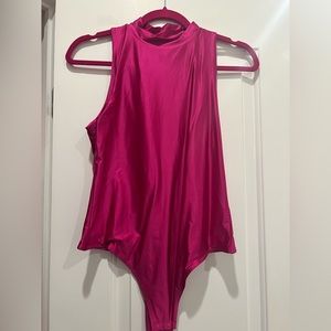 Pink Silky Bodysuit